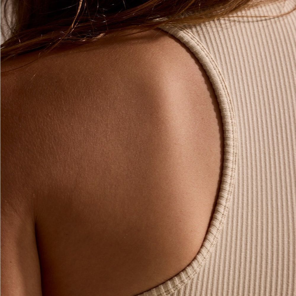 Mono B Ribbed Tank Top Cream Ribbed medium - Picture 4 of 8
